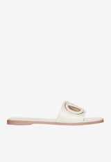 VLogo Cut-Out Flat Sandals