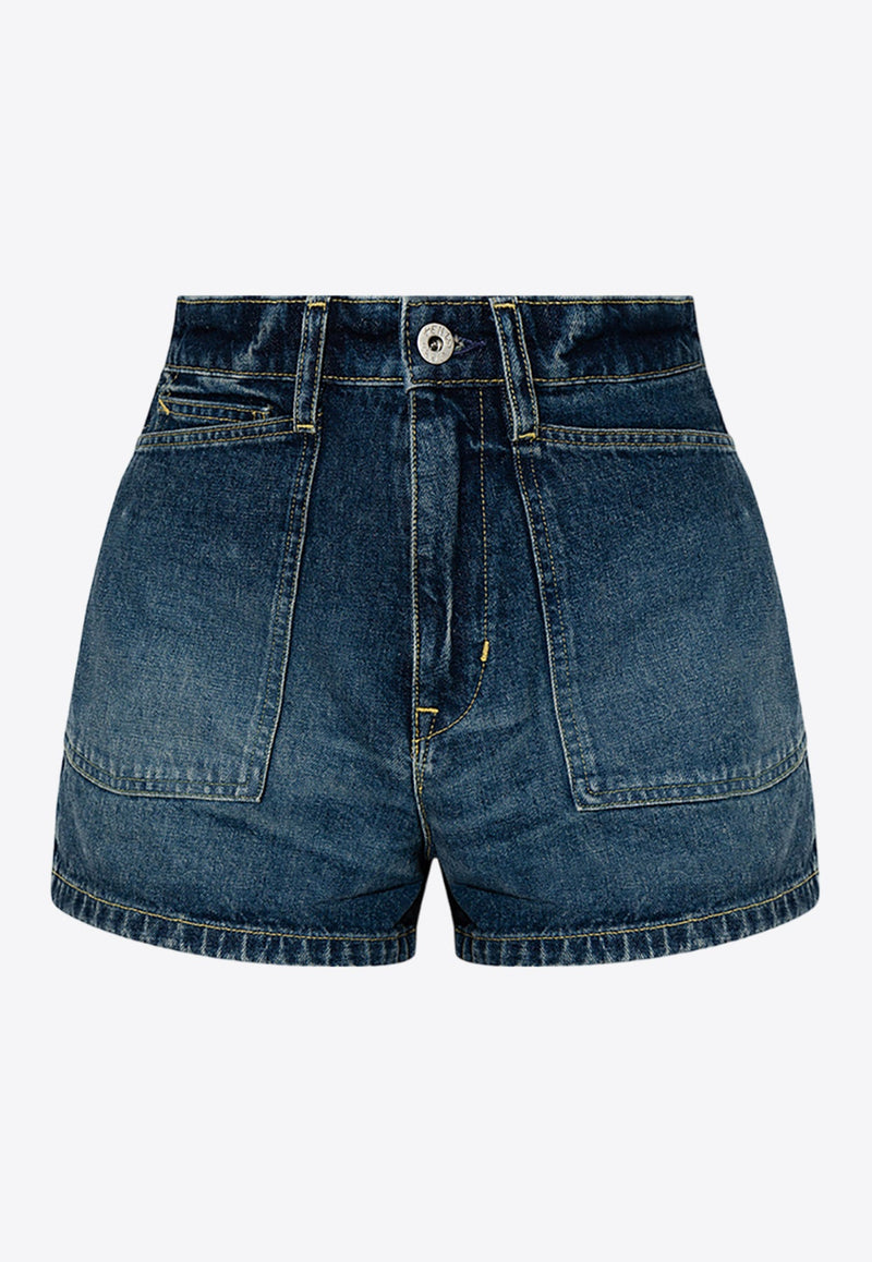 High-Waisted Mini Denim Shorts