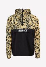 Barocco Print Paneled Windbreaker Jacket
