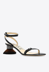 Petal 40 Brush Heel Leather Sandals
