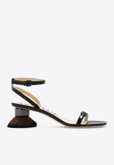 Petal 40 Brush Heel Leather Sandals
