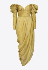 Sensory Drape Off-Shoulder Midi Dress