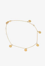 Dangling Disks Anklet in 18-karat Yellow Gold