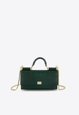 Mini Sicily Iguana-Print Leather Top Handle Bag