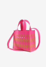 Small Houndstooth Jacquard Tote Bag