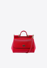 Large Sicily Top Handle Bag in Dauphine Leather