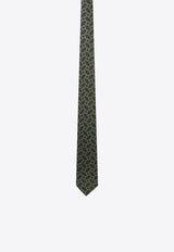 Patterned Wool-Blend Tie