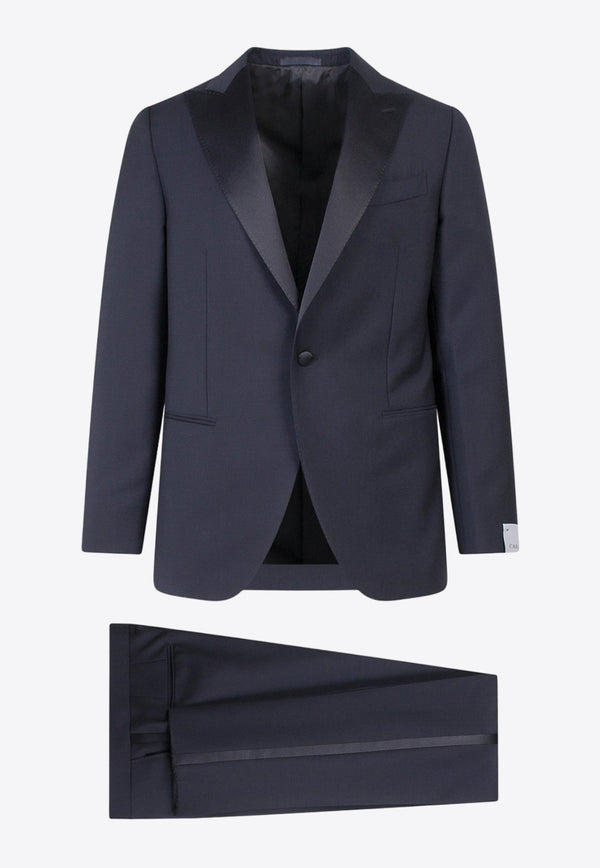 Single-Breasted Wool-Blend Tuxedo Suit