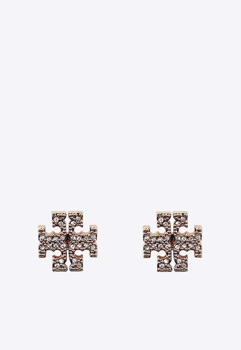 Crystal-Embellished Logo Earrings