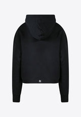 Raw-Cut Logo-Printed Hooded Sweatshirt