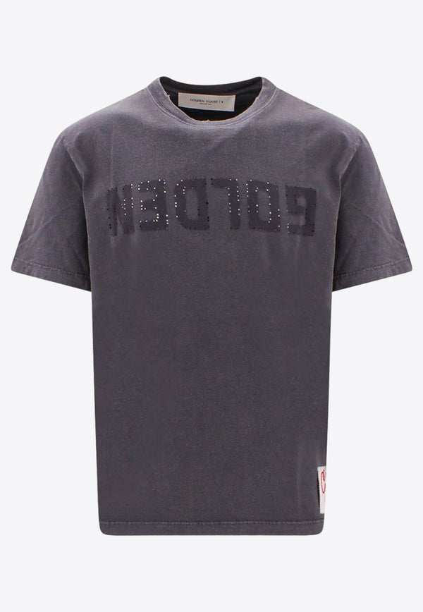 Distressed Logo Crewneck T-shirt