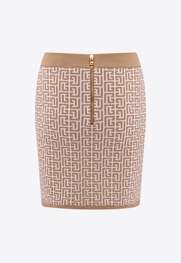 Monogram Jacquard Mini Skirt