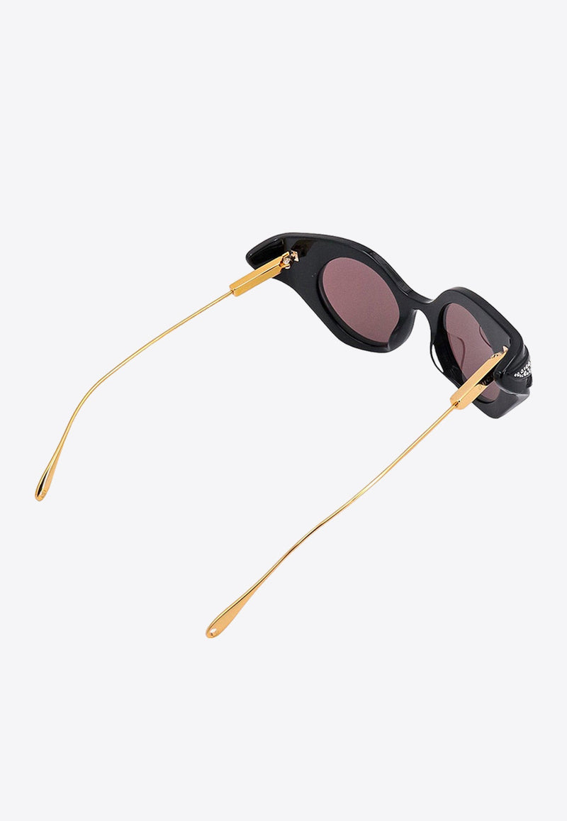 Crystal-Embellished Cat-Eye Sunglasses