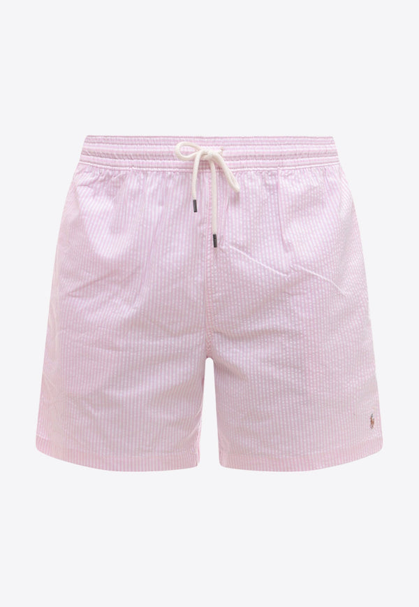 Logo Embroidered Swim Shorts