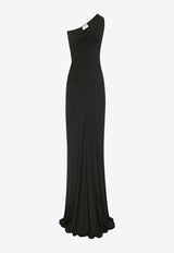 One-Shoulder Ruched Gown