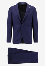 Brooch-Embellished Wool Suit