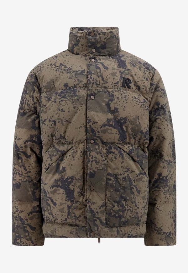 Camouflage Quilted Down Jacket