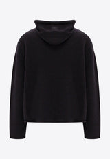 Logo Jacquard Hooded Sweater