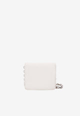 Four Stitch Grained Leather Chain Wallet