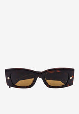 Spike Studs Rectangular Sunglasses