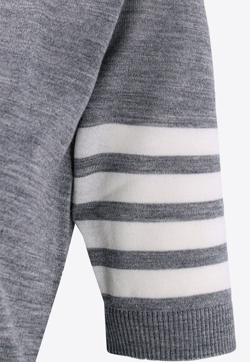 4-bar Stripes High-Neck Sweater
