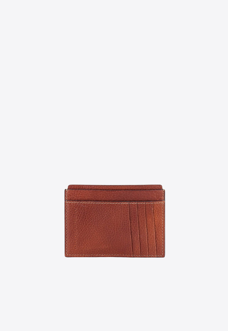 Embossed Logo Leather Cardholder