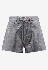 All-Over Rhinestone Mini Shorts