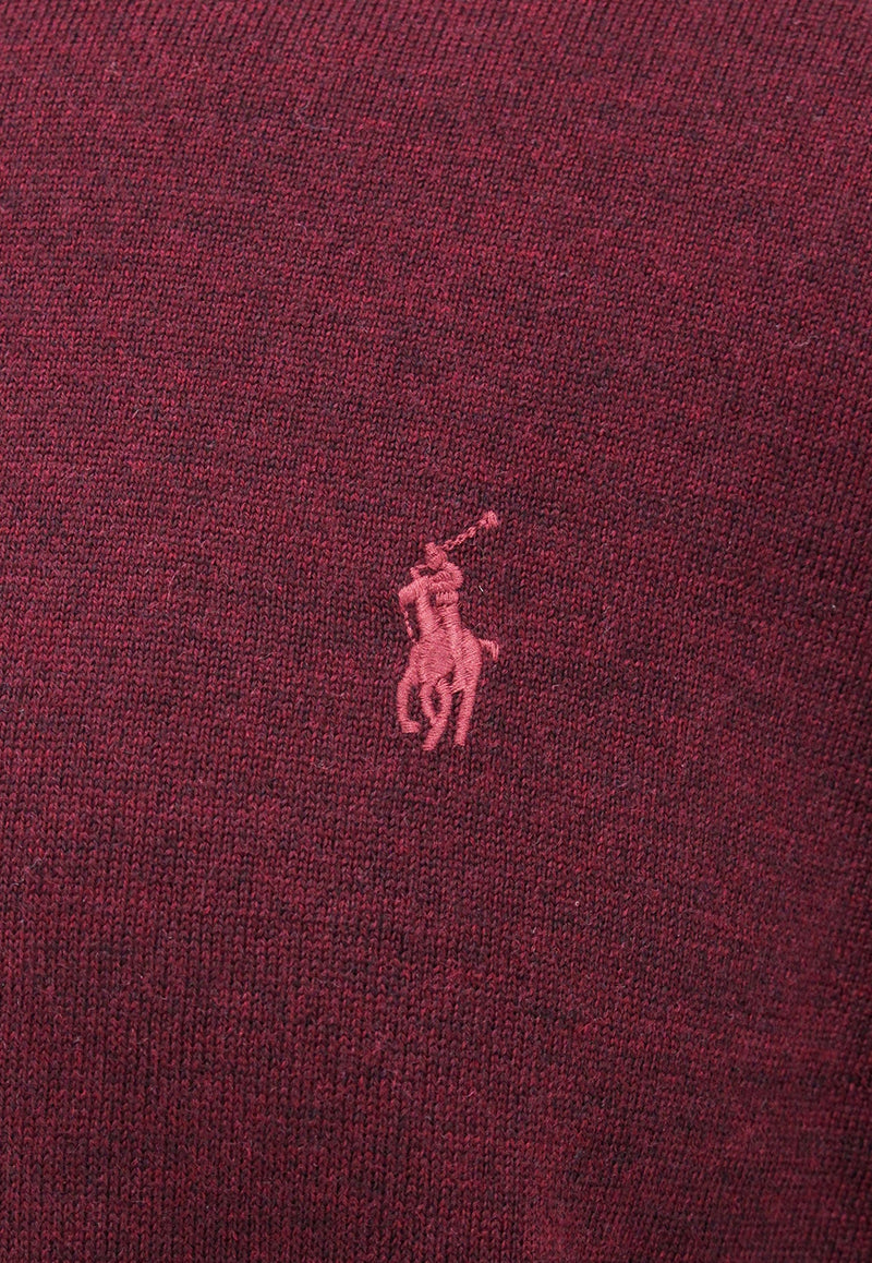 Logo Embroidered Crewneck Sweater