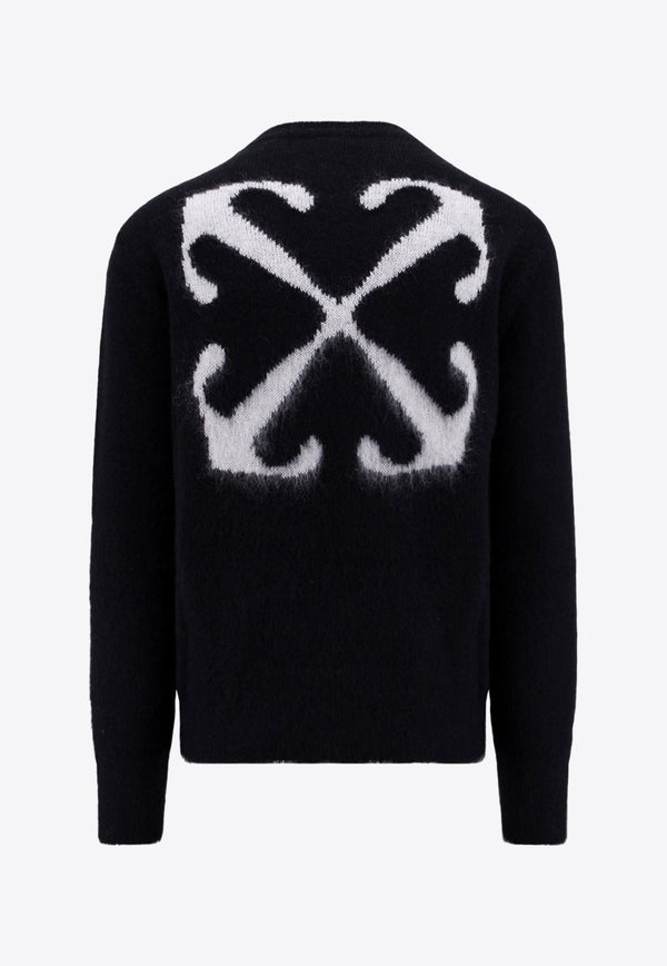 Mohair Blend Sweater with Arrow Motif