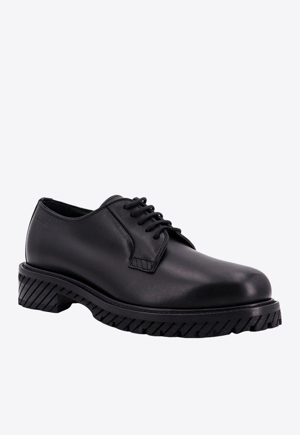 Military Leather Derby Shoes
