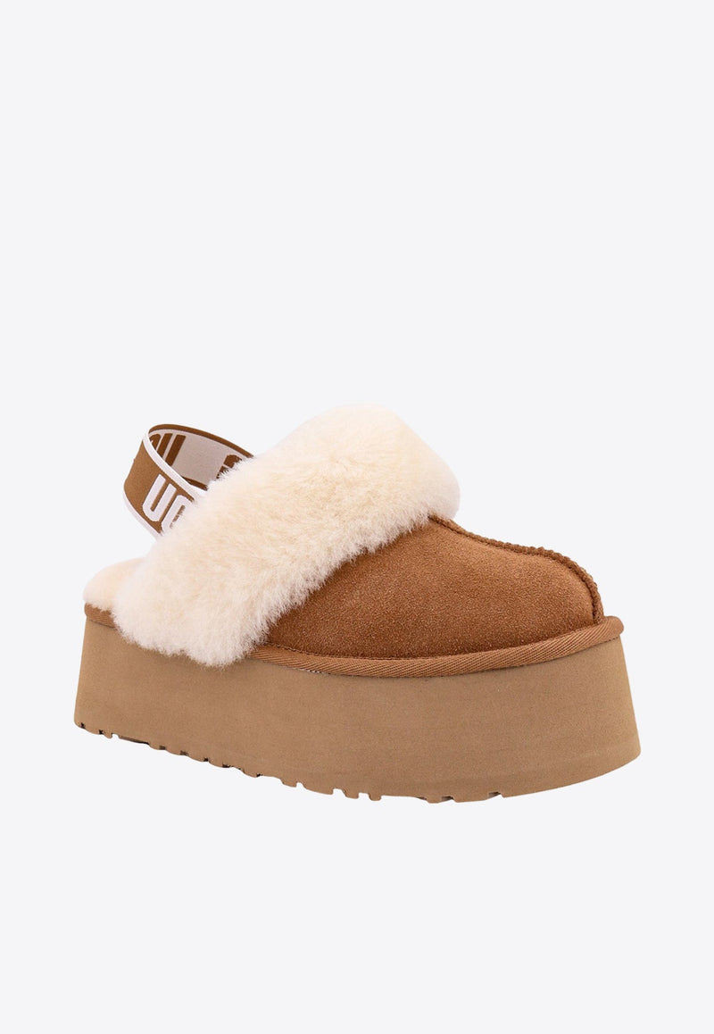 Funkette Suede Flatform Mules