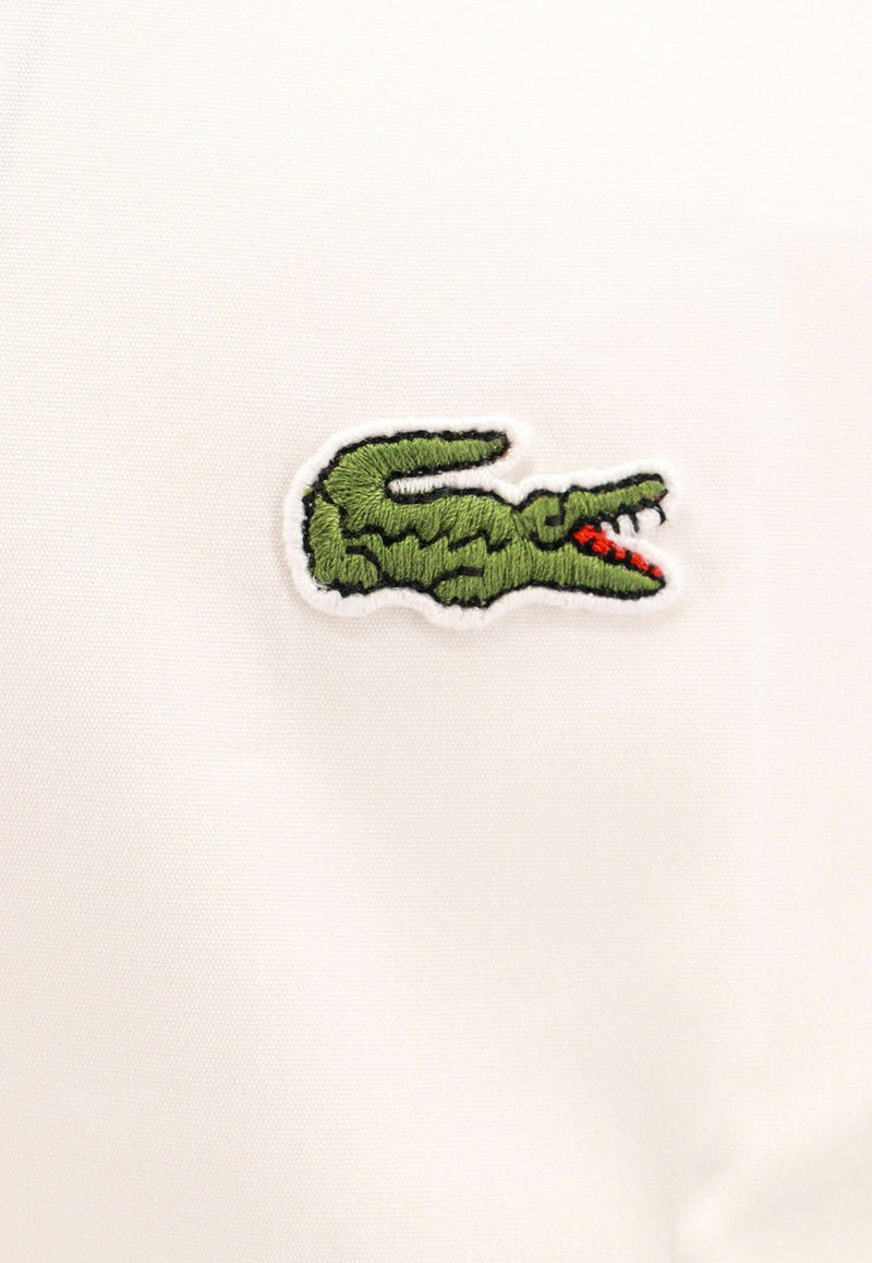 X Lacoste Logo Patch Long-Sleeved Shirt