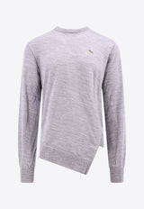 X Lacoste Asymmetric Wool Sweater