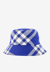 Checked Wool-Blend Bucket Hat