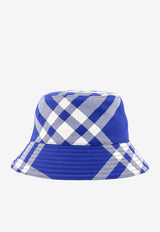 Checked Wool-Blend Bucket Hat