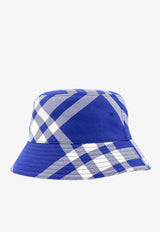 Checked Wool-Blend Bucket Hat
