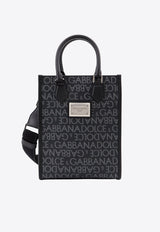 Logo Print Top Handle Bag