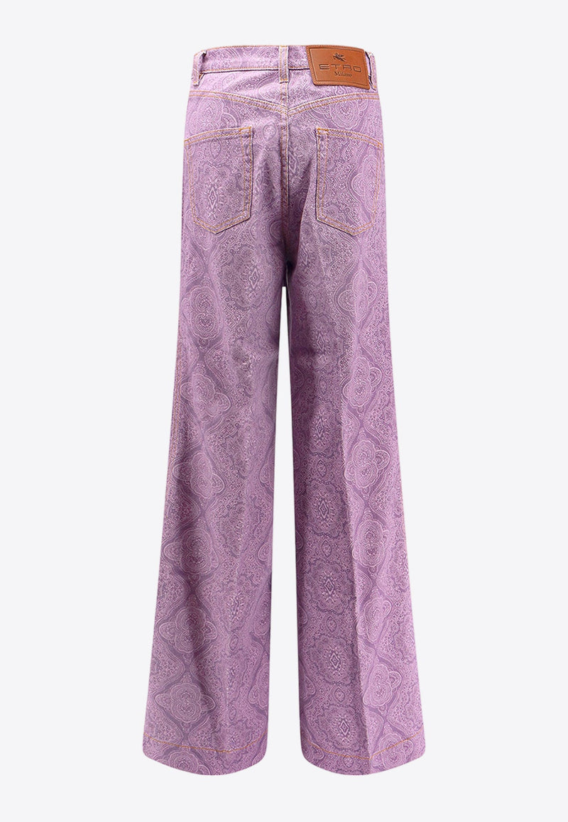 Geometric Print Flared Pants