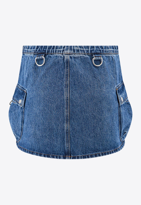 Mini Denim Cargo Skirt