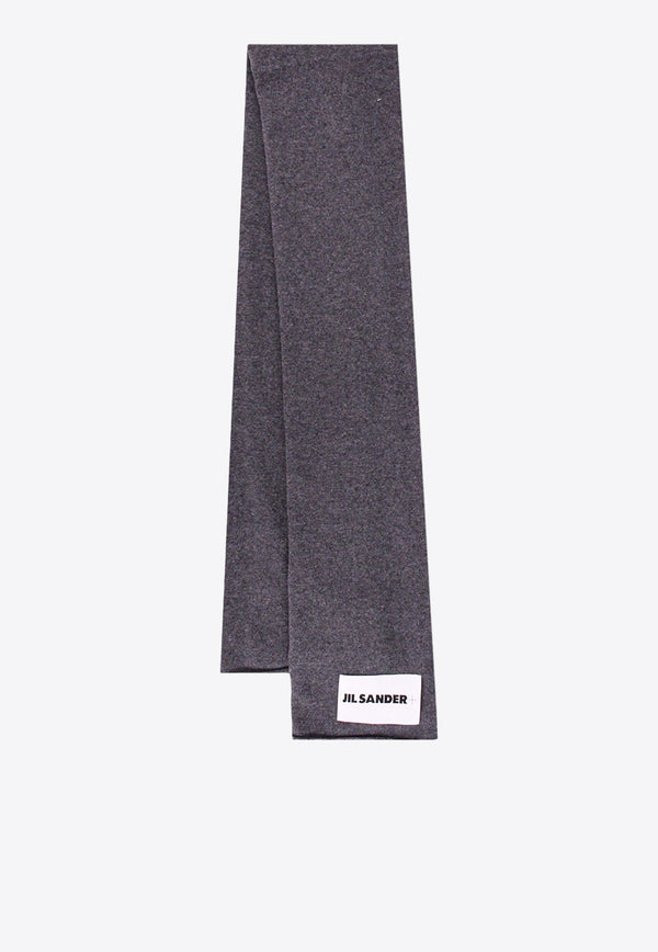 Logo Patch Cashmere Scarf