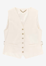 V-neck Twill Waistcoat