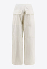 Knee-Pleat Oversized Pants