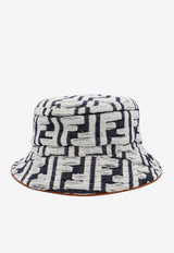 FF Motif Denim Bucket Hat