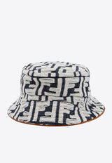 FF Motif Denim Bucket Hat