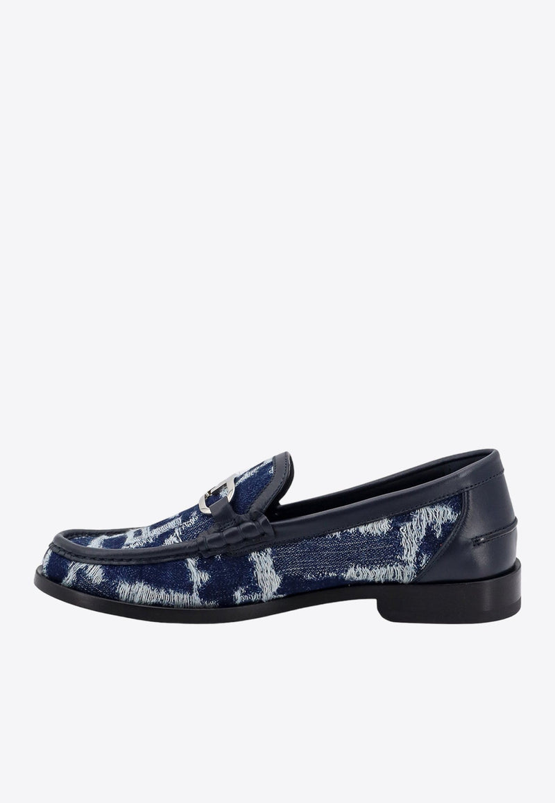 Lock FF O' Lock Denim Loafers