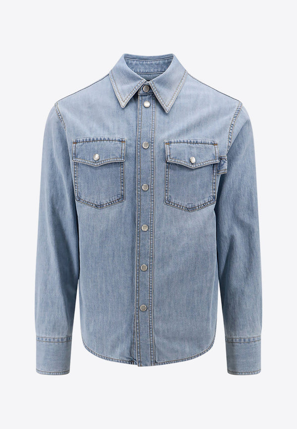 Western Bleached Denim Shirt