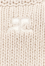 Logo Embroidered Knitted Sweater