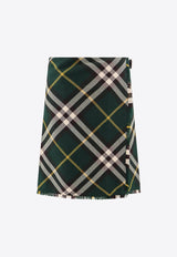 Vintage Check Mini Wrap Skirt