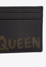 Graffiti Logo Leather Cardholder