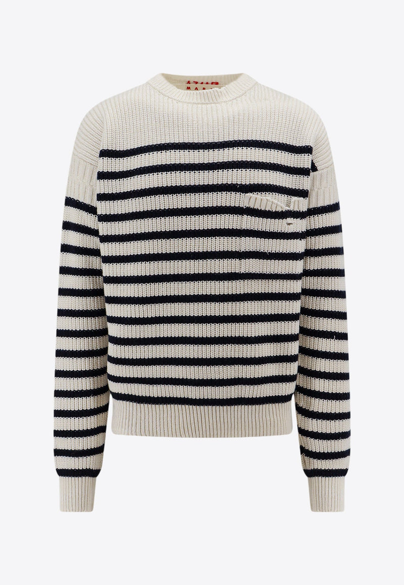 Striped Knitted Wool Sweater